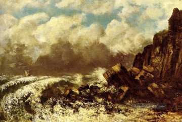  Etretat Kunst - Marine A Etretat Landschaft Gustave Courbet